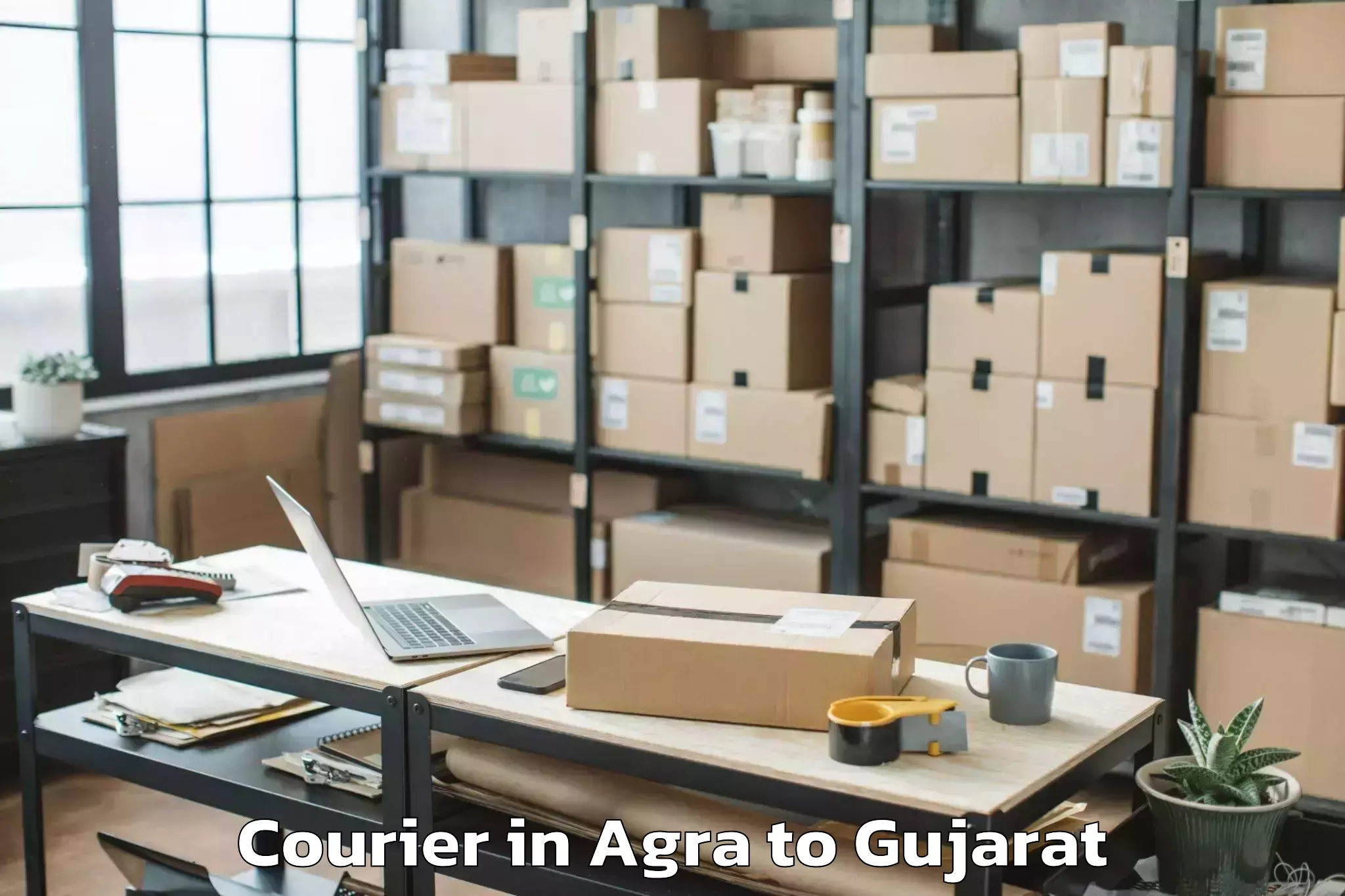 Book Agra to Vanthali Courier Online